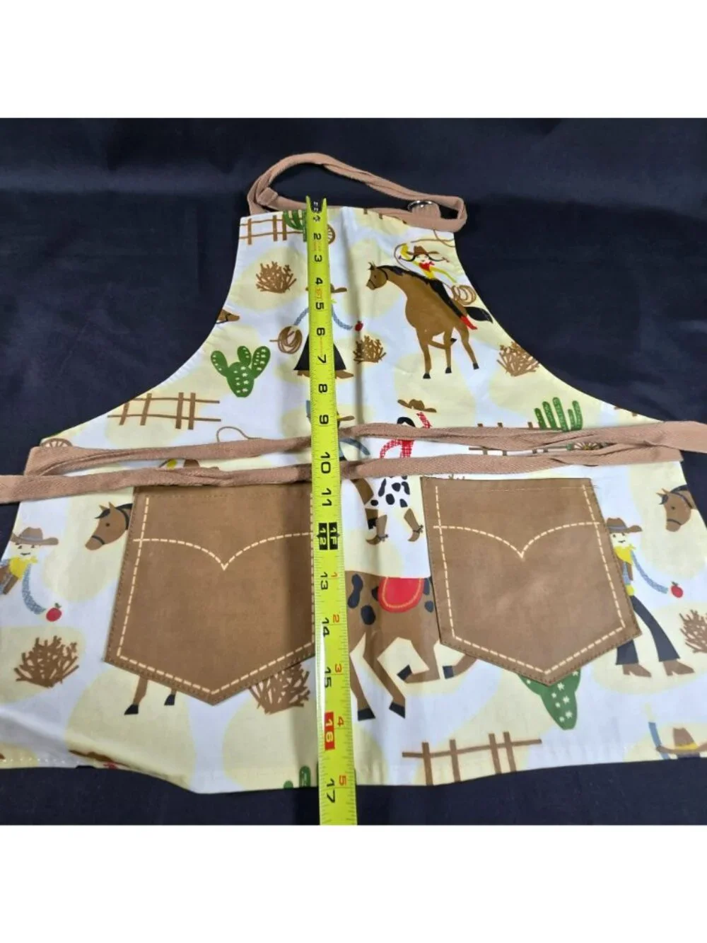 Now Designs YOUTH Western Cowboy Cowgirl Horse Rodeo Cotton Apron PVC-Coated